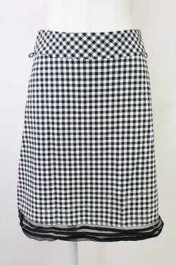画像1: MILK / ギンガムチェックスカート  黒X白 T-25-10-30-038-ML-SK-SA-ZT