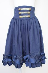 AND ROMEO / コルセット調スカート アンティークリボン  ネイビー T-25-10-30-039-LO-SK-SA-ZI