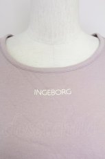 画像3: INGEBORG / ロゴプリント半袖カットソー  ピンク T-25-10-30-005-LO-TO-SA-ZT222 (3)