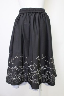画像2: axes femme POETIQUE / 星座刺繍ビットデザインスカート  黒 T-25-10-30-040-AX-SK-SA-ZT