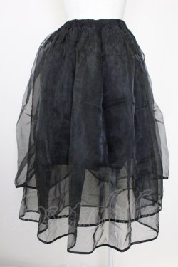 画像2: MR corset / リボンチュールスカート  黒 T-25-10-30-042-PU-SK-SA-ZT