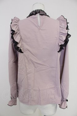 画像2: Rojita / ハートバックルチェーン付き長袖ブラウス  ピンクX黒 T-25-10-30-006-LO-BL-SA-ZT