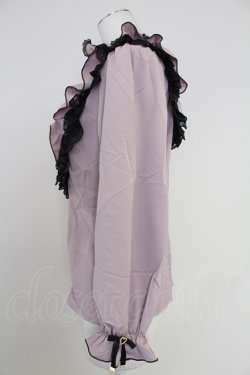 画像4: Rojita / ハートバックルチェーン付き長袖ブラウス  ピンクX黒 T-25-10-30-006-LO-BL-SA-ZT