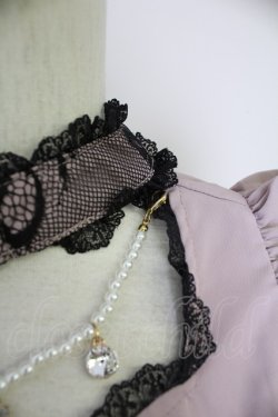 画像7: Rojita / ハートバックルチェーン付き長袖ブラウス  ピンクX黒 T-25-10-30-006-LO-BL-SA-ZT