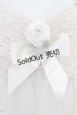 画像3: PINK HOUSE / カメリアモチーフリボンニットベビードール  アイボリー T-25-10-30-001-LO-TO-SA-ZT