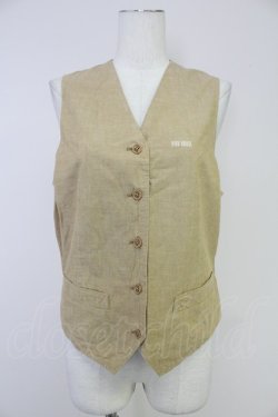 画像1: PINK HOUSE / ロゴ刺繍ベスト  ブラウン T-25-10-30-007-LO-TO-SA-ZT