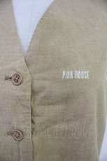 画像4: PINK HOUSE / ロゴ刺繍ベスト  ブラウン T-25-10-30-007-LO-TO-SA-ZI (4)