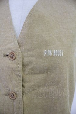 画像4: PINK HOUSE / ロゴ刺繍ベスト  ブラウン T-25-10-30-007-LO-TO-SA-ZT