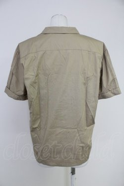 画像2: INGEBORG / 梯子レース半袖開襟ブラウス  ブラウン T-25-10-30-008-LO-BL-SA-ZT