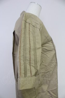 画像3: INGEBORG / 梯子レース半袖開襟ブラウス  ブラウン T-25-10-30-008-LO-BL-SA-ZT