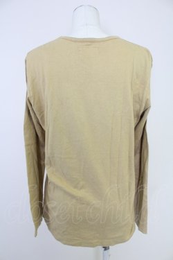 画像2: PINK HOUSE / ミモザ風ブーケプリント&雛菊ワッペンカットソー L ブラウン T-25-10-30-009-LO-TO-SA-ZT