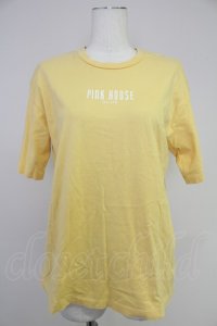 PINK HOUSE / 後ろロゴワッペン半袖カットソー L イエロー T-25-10-30-010-LO-TO-SA-ZI