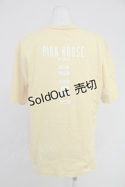 画像2: PINK HOUSE / 後ろロゴワッペン半袖カットソー L イエロー T-25-10-30-010-LO-TO-SA-ZT195