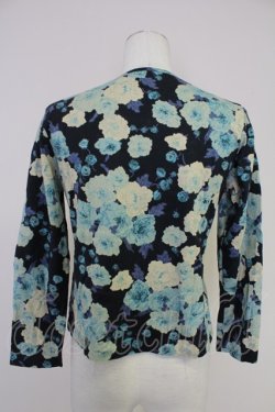 画像2: PINK HOUSE / 薔薇ブーケプリントカットソー  黒X青 T-25-10-30-013-LO-TO-SA-ZT