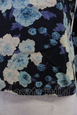 画像5: PINK HOUSE / 薔薇ブーケプリントカットソー  黒X青 T-25-10-30-013-LO-TO-SA-ZT