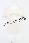 INGEBORG / ロゴワッペン半袖カットソー S アイボリー T-25-10-30-002-LO-TO-SA-ZI