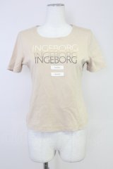 INGEBORG / ロゴワッペン半袖カットソー S アイボリー T-25-10-30-002-LO-TO-SA-ZI