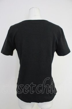 画像2: PINK HOUSE / ロゴプリント半袖カットソー L 黒X白 T-25-10-30-017-LO-TO-SA-ZT