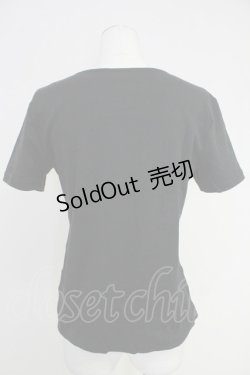 画像2: PINK HOUSE / ロゴプリント半袖カットソー L 黒Ｘ白 T-25-10-30-017-LO-TO-SA-ZI