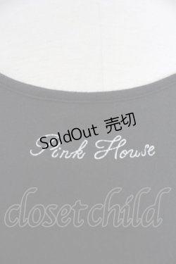 画像3: PINK HOUSE / ロゴプリント半袖カットソー L 黒Ｘ白 T-25-10-30-017-LO-TO-SA-ZI