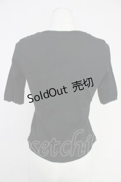 画像2: INGEBORG / レースラウンド切り替えカットソー S 黒 T-25-10-30-019-LO-TO-SA-ZI