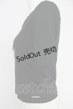 画像4: INGEBORG / レースラウンド切り替えカットソー S 黒 T-25-10-30-019-LO-TO-SA-ZI