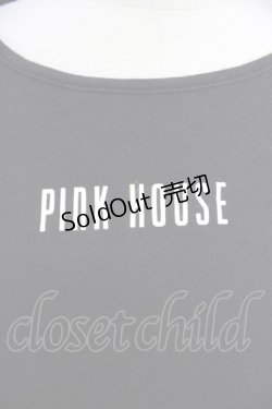 画像3: PINK HOUSE / ロゴプリントカットソー L 黒Ｘ白 T-25-10-30-020-LO-TO-SA-ZI