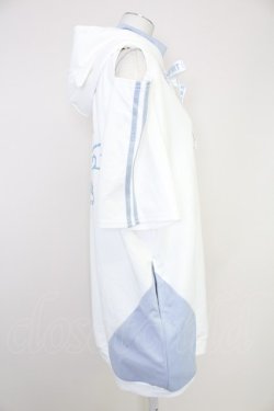 画像3: NOEMIE / ねこ耳配色オープンショルダージャージ  白Xサックス T-25-10-30-021-LO-TO-SA-ZT