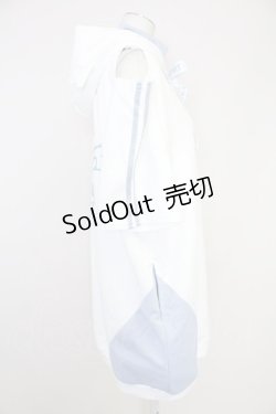 画像3: NOEMIE / ねこ耳配色オープンショルダージャージ  白Ｘサックス T-25-10-30-021-LO-TO-SA-ZI