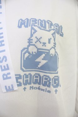 画像4: NOEMIE / ねこ耳配色オープンショルダージャージ  白Xサックス T-25-10-30-021-LO-TO-SA-ZT