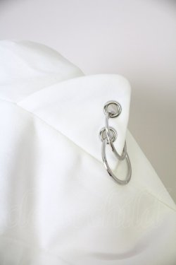 画像7: NOEMIE / ねこ耳配色オープンショルダージャージ  白Xサックス T-25-10-30-021-LO-TO-SA-ZT