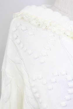 画像3: Secret Honey / ハートパールボタンフードニットカーディガン  白 T-25-11-06-022-CA-TO-SA-ZT