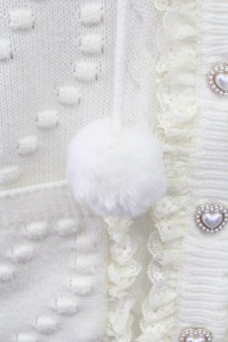 画像5: Secret Honey / ハートパールボタンフードニットカーディガン  白 T-25-11-06-022-CA-TO-SA-ZT