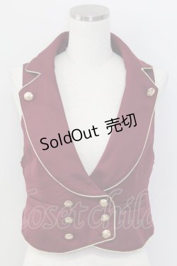 画像1: Amavel / Royal Princeの勲章ベスト  ボルドーＸ黒 T-25-11-06-023-CA-JA-SA-ZT