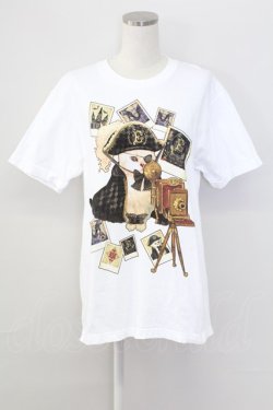 画像1: Enchantlic Enchantilly / 眼帯ねこTシャツ M 白 T-25-11-06-003-LO-TO-SA-ZT