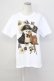 画像1: Enchantlic Enchantilly / 眼帯ねこTシャツ M 白 T-25-11-06-003-LO-TO-SA-ZT (1)