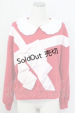 画像1: Ank Rouge / プレゼントリボントップス  赤ＸピンクＸ白 T-25-11-06-024-CA-TO-SA-ZI