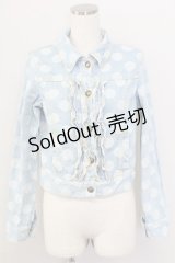 Emily Temple cute / ドットデニムジャケット  サックス T-25-11-06-026-ET-JA-SA-ZI