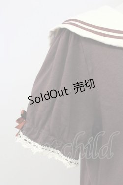 画像3: Lovely MAM MAXICIMAM / ブリーシュクレボンボンうさちゃんのセーラーカットソー  ブラウン T-25-11-06-028-LO-TO-SA-ZT