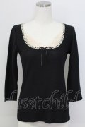 LOLITAその他(お買取対象外) / レースリボントップス  黒Ｘ白 T-25-11-06-029-LO-TO-SA-ZT