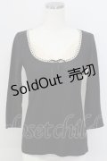 LOLITAその他(お買取対象外) / レースリボントップス  黒Ｘ白 T-25-11-06-029-LO-TO-SA-ZI
