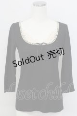 LOLITAその他(お買取対象外) / レースリボントップス  黒Ｘ白 T-25-11-06-029-LO-TO-SA-ZI