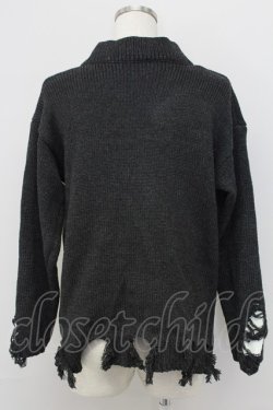 画像2: Jamie エーエヌケー / クロスモチーフダメージニット M ブラック T-25-11-06-030-LO-TO-SA-ZI