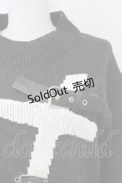 画像3: Jamie エーエヌケー / クロスモチーフダメージニット M ブラック T-25-11-06-030-LO-TO-SA-ZI