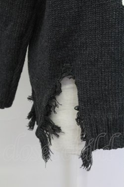 画像5: Jamie エーエヌケー / クロスモチーフダメージニット M ブラック T-25-11-06-030-LO-TO-SA-ZI