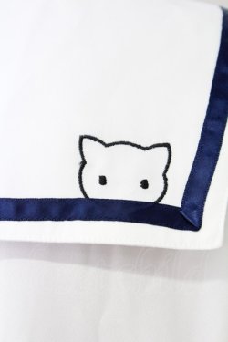 画像3: Rydia / 襟刺繍セーラー半袖ブラウス  白Ｘネイビー T-25-11-06-004-PU-BL-SA-ZT