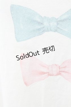 画像3: Emily Temple cute / 3つリボンプリント半袖カットソー  アイボリー T-25-11-06-005-ET-TO-SA-ZT