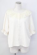 m petit by misako / MSKデシンレースエリブラウス L アイボリー T-25-11-06-006-LO-BL-SA-ZT