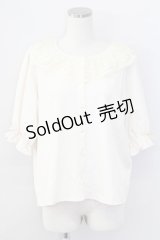 m petit by misako / MSKデシンレースエリブラウス L アイボリー T-25-11-06-006-LO-BL-SA-ZI