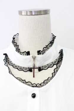 画像3: MA*RS / クロスZIP半袖ブラウス  白Ｘ黒 T-25-11-06-007-EL-BL-SA-ZT